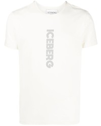 Мужская белая футболка с круглым вырезом от Iceberg