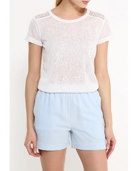 Женская белая футболка с круглым вырезом от Ichi