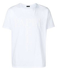 Мужская белая футболка с круглым вырезом от Inês Torcato