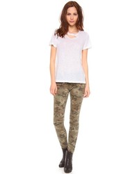 Женская белая футболка с круглым вырезом от LnA