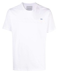 Мужская белая футболка с круглым вырезом от Jacob Cohen