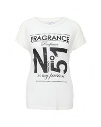 Женская белая футболка с круглым вырезом от Jacqueline De Yong