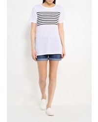 Женская белая футболка с круглым вырезом от Jennyfer