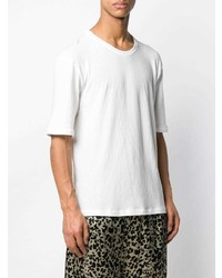 Мужская белая футболка с круглым вырезом от Laneus