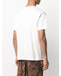 Мужская белая футболка с круглым вырезом от Lemaire