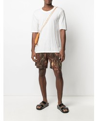 Мужская белая футболка с круглым вырезом от Laneus