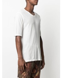 Мужская белая футболка с круглым вырезом от Laneus