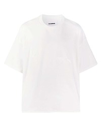 Мужская белая футболка с круглым вырезом от Jil Sander