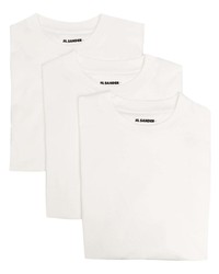 Мужская белая футболка с круглым вырезом от Jil Sander