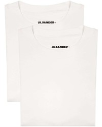 Мужская белая футболка с круглым вырезом от Jil Sander