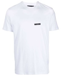 Мужская белая футболка с круглым вырезом от John Richmond
