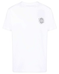 Мужская белая футболка с круглым вырезом от John Richmond