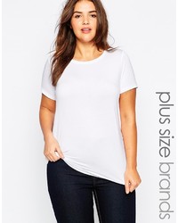Женская белая футболка с круглым вырезом от Junarose