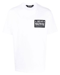Мужская белая футболка с круглым вырезом от Just Cavalli