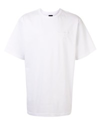 Мужская белая футболка с круглым вырезом от Juun.J