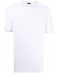 Мужская белая футболка с круглым вырезом от Kiton