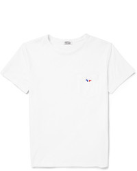 Мужская белая футболка с круглым вырезом от Kitsune