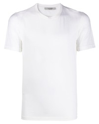 Мужская белая футболка с круглым вырезом от La Fileria For D'aniello