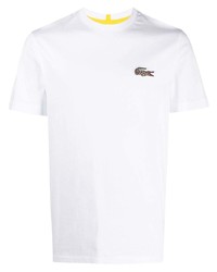 Мужская белая футболка с круглым вырезом от Lacoste