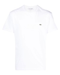 Мужская белая футболка с круглым вырезом от Lacoste
