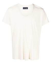 Мужская белая футболка с круглым вырезом от Les Tien