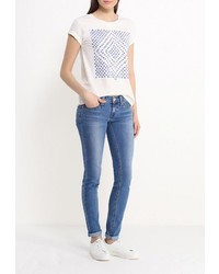 Женская белая футболка с круглым вырезом от Levi's