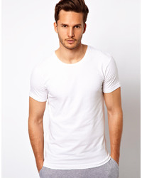 Мужская белая футболка с круглым вырезом от Levis
