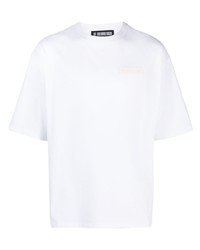 Мужская белая футболка с круглым вырезом от LGN Louis Gabriel Nouchi