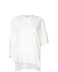 Женская белая футболка с круглым вырезом от Litkovskaya