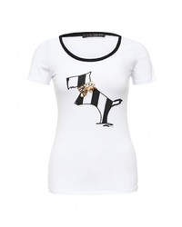 Женская белая футболка с круглым вырезом от Liu Jo