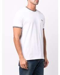 Мужская белая футболка с круглым вырезом от Fred Perry