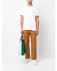 Мужская белая футболка с круглым вырезом от Lacoste