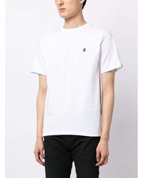 Мужская белая футболка с круглым вырезом от BAPE BLACK *A BATHING APE®