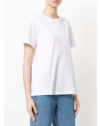 Женская белая футболка с круглым вырезом от Moncler