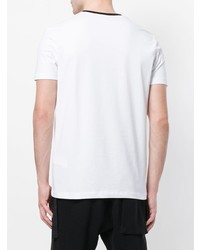 Мужская белая футболка с круглым вырезом от Dirk Bikkembergs