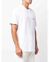 Мужская белая футболка с круглым вырезом от Golden Goose