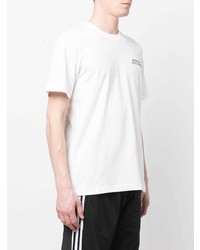 Мужская белая футболка с круглым вырезом от adidas