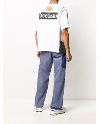 Мужская белая футболка с круглым вырезом от Facetasm