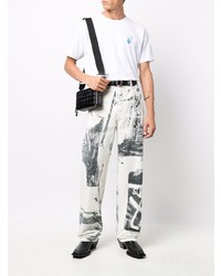 Мужская белая футболка с круглым вырезом от Off-White