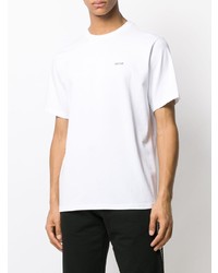 Мужская белая футболка с круглым вырезом от Adish