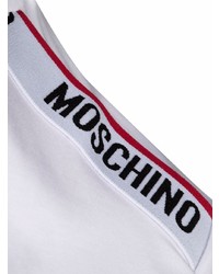 Мужская белая футболка с круглым вырезом от Moschino