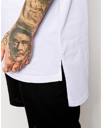 Мужская белая футболка с круглым вырезом от Aq/Aq