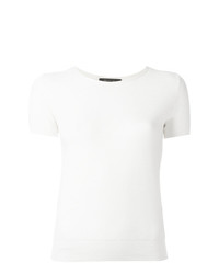 Женская белая футболка с круглым вырезом от Loro Piana