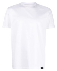 Мужская белая футболка с круглым вырезом от Low Brand