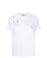 Женская белая футболка с круглым вырезом от MAISON KITSUNE