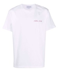 Мужская белая футболка с круглым вырезом от Maison Labiche