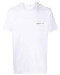 Мужская белая футболка с круглым вырезом от Maison Labiche