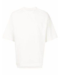 Мужская белая футболка с круглым вырезом от Maison Mihara Yasuhiro