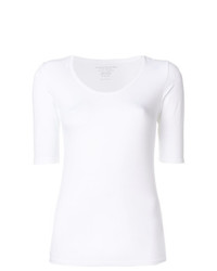 Женская белая футболка с круглым вырезом от Majestic Filatures