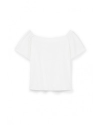 Женская белая футболка с круглым вырезом от Mango
